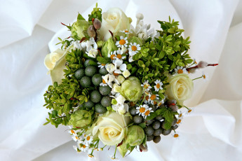 Картинка цветы букеты композиции розы ромашки