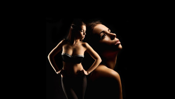 Картинка -Unsort+Брюнетки+Шатенки девушки unsort брюнетки шатенки ЧЁрный фон шатенка лицо тело