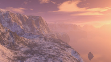 Картинка 3д графика nature landscape природа горы небо