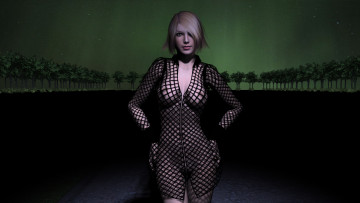 Картинка 3д графика people люди девушка взгляд деревья