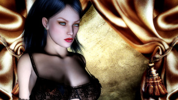 Картинка 3д графика people люди взгляд девушка