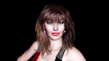 Картинка 3д графика portraits портрет взгляд девушка