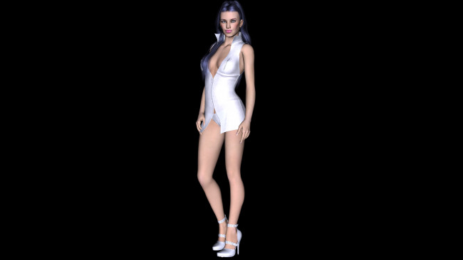 Обои картинки фото 3д, графика, people, люди, девушка, взгляд