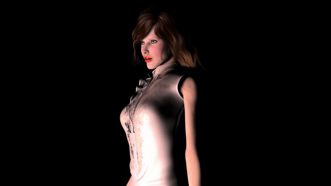 Обои картинки фото 3д, графика, people, люди, девушка, взгляд