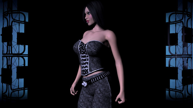 Обои картинки фото 3д, графика, people, люди, девушка, взгляд