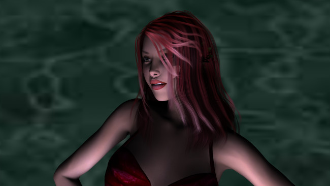 Обои картинки фото 3д, графика, people, люди, взгляд, девушка
