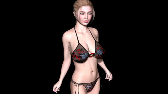 Обои картинки фото 3д, графика, people, люди, взгляд, девушка