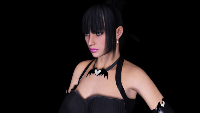 Обои картинки фото 3д, графика, people, люди, взгляд, девушка