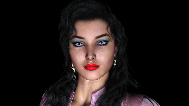 Обои картинки фото 3д, графика, portraits, портрет, лицо, девушка