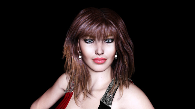 Обои картинки фото 3д, графика, portraits, портрет, взгляд, девушка