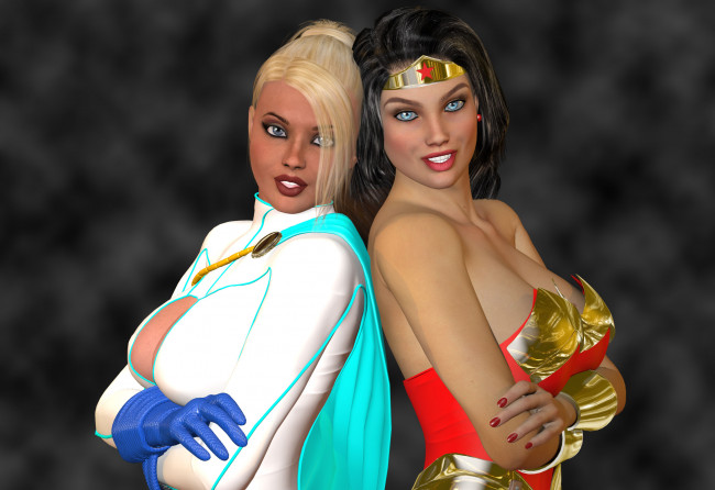 Обои картинки фото 3д, графика, fantasy, фантазия, девушки