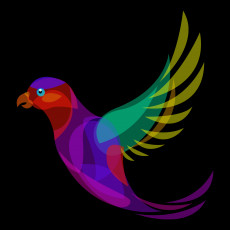 обоя векторная графика, птицы, фон, попугай