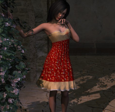 Картинка 3д+графика люди+ people девушка взгляд