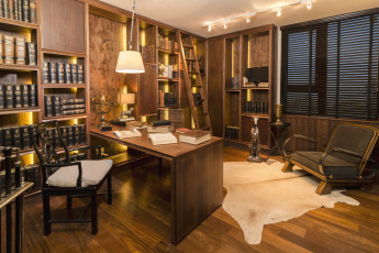 обоя интерьер, кабинет,  библиотека,  офис, книги
