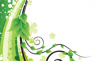 Картинка векторная+графика природа листья капли