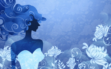 Картинка векторная+графика девушки фон взгляд девушка