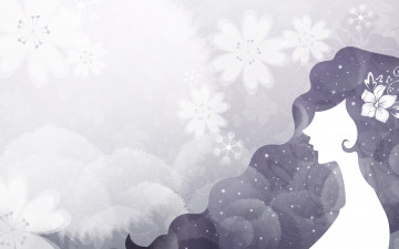 Картинка векторная+графика девушки фон взгляд девушка