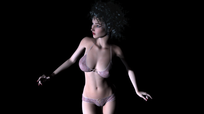 Обои картинки фото bunny, 3д графика, люди , people, девушка, взгляд