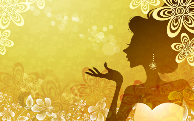 Обои картинки фото векторная графика, девушки, девушка, фон, взгляд