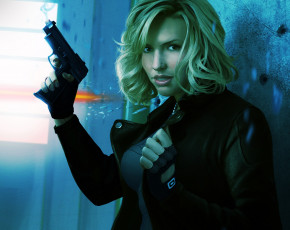 Картинка фэнтези девушки art взгляд красавица пистолет блондинка девушка