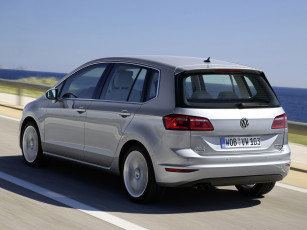 Картинка автомобили volkswagen серый 2014 tdi sportsvan golf