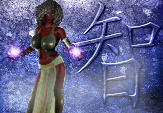 Картинка 3д+графика фантазия+ fantasy девушка магия фон взгляд