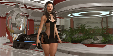 Картинка 3д+графика фантазия+ fantasy девушка взгляд фон