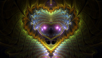 Картинка 3д+графика фракталы+ fractal цвета фон узор