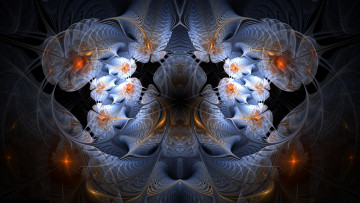 Картинка 3д+графика фракталы+ fractal цвета фон узор