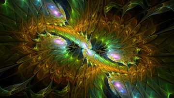 Картинка 3д+графика фракталы+ fractal цвета фон узор