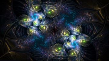 Картинка 3д+графика фракталы+ fractal цвета фон узор