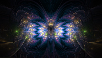 Картинка 3д+графика фракталы+ fractal цвета фон узор