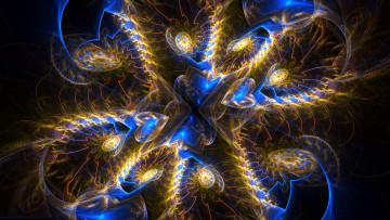 Картинка 3д+графика фракталы+ fractal цвета фон узор