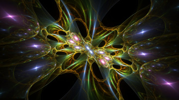 Картинка 3д+графика фракталы+ fractal цвета фон узор