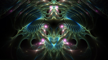 Картинка 3д+графика фракталы+ fractal цвета фон узор