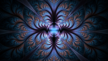 Картинка 3д+графика фракталы+ fractal цвета узор фон