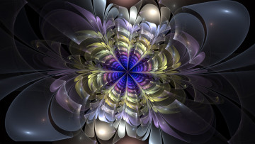 Картинка 3д+графика фракталы+ fractal цвета узор фон