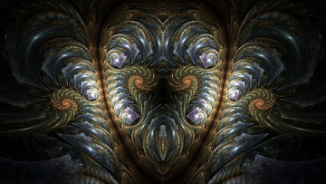 Картинка 3д+графика фракталы+ fractal фон узор цвета