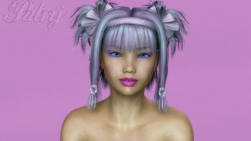 Картинка 3д+графика портрет+ portraits девушка взгляд фон