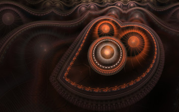 Картинка 3д+графика фракталы+ fractal цвета фон узор