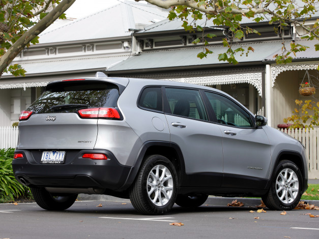 Обои картинки фото автомобили, jeep, 2014г, kl, sport, au-spec, cherokee