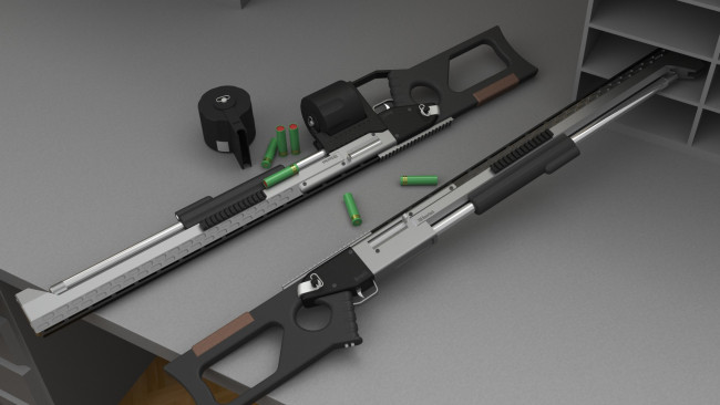 Обои картинки фото оружие, 3d, патроны, винтовки