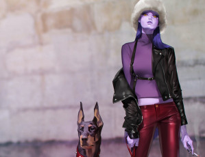 Картинка видео+игры overwatch девушка собака