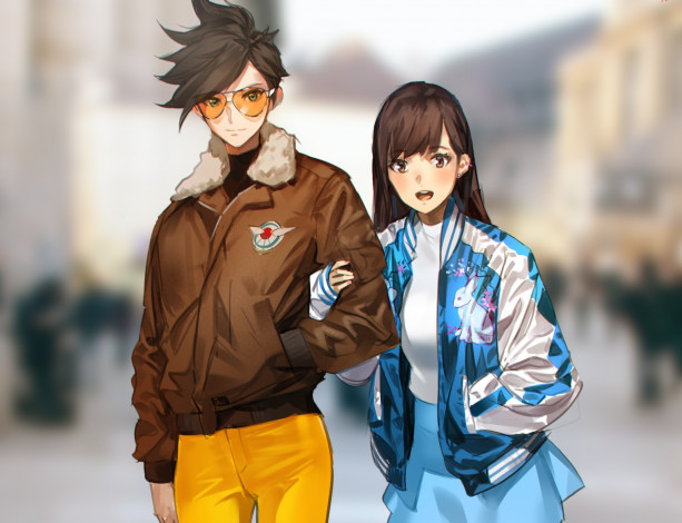 Обои картинки фото видео игры, overwatch, двое