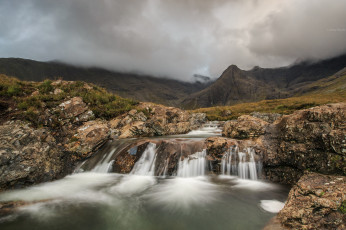 Картинка природа водопады река водопад лес