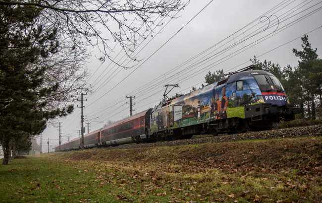 Обои картинки фото техника, электровозы, локомотив, состав