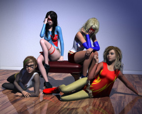 Картинка 3д+графика люди+ people фон взгляд девушки