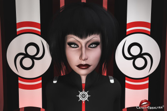 Картинка 3д+графика портрет+ portraits девушка фон взгляд