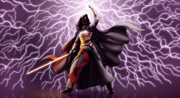 Картинка рисованное комиксы девушка униформа меч фон