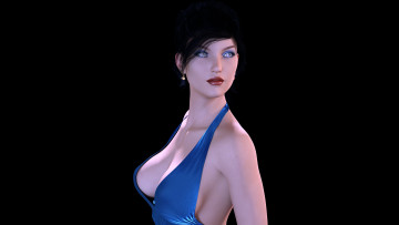 Картинка 3д+графика люди+ people девушка взгляд фон